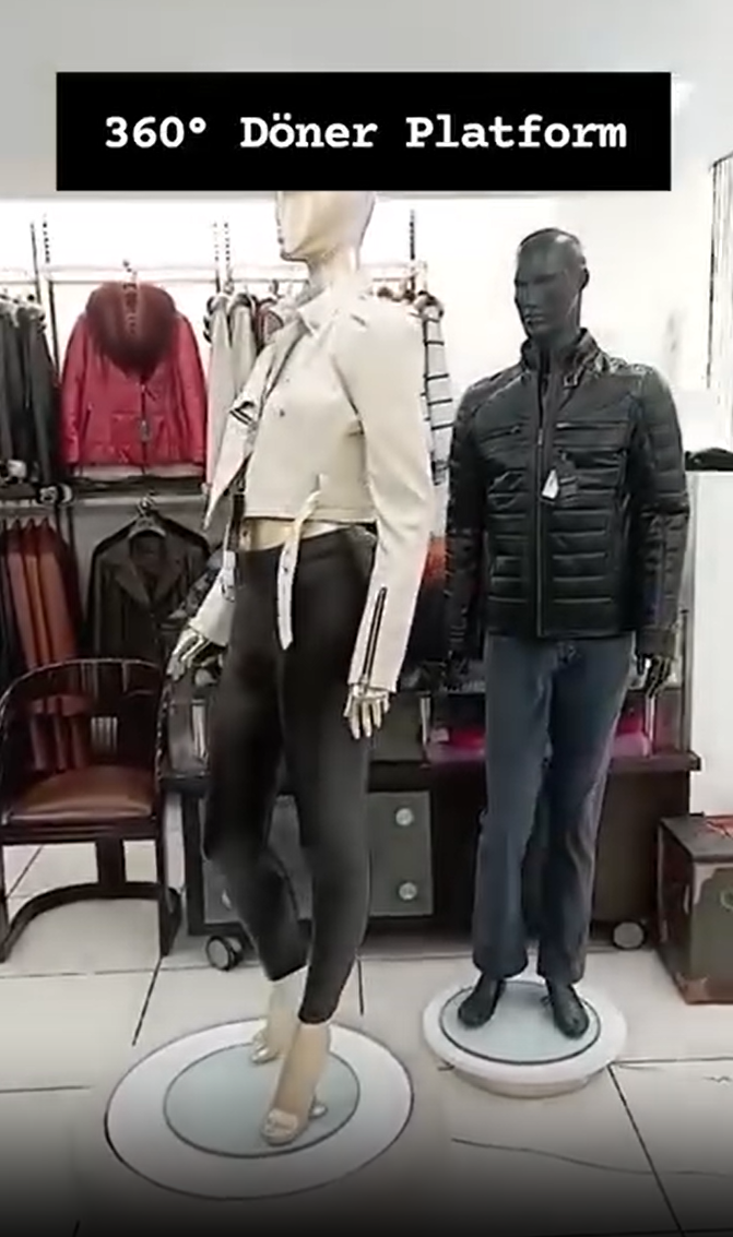 Cansız manken döner vitrin görseli 3